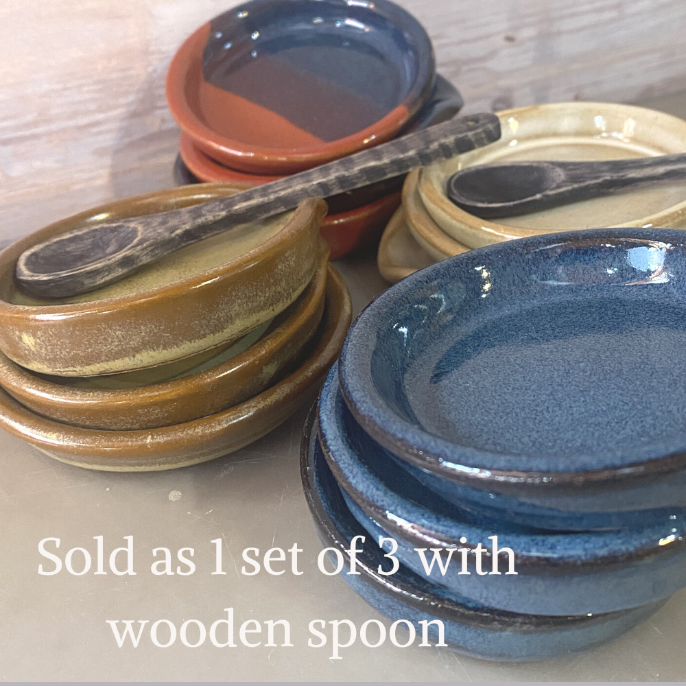 Single spoon rest set of three spoonrest for teaspoon or tasting spoon by the coffee pot