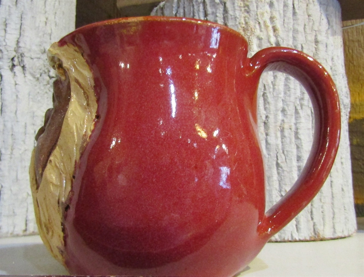 Clay spirit face mug hand sculpted Traditions Michael Calhoun