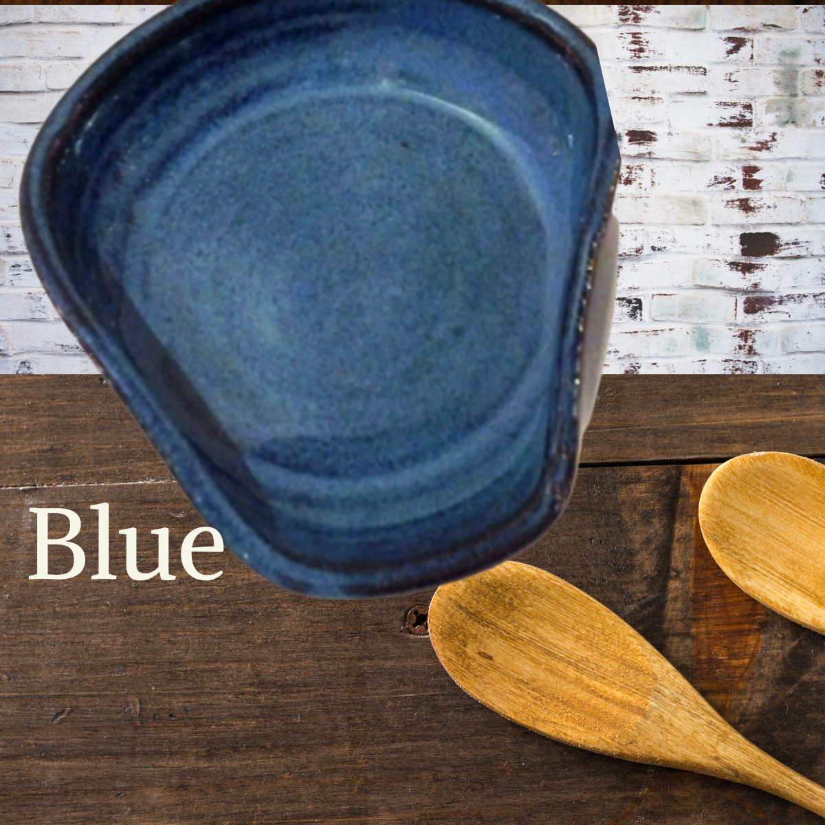 Pottery spoon rest for the stove and utensils. Ceramic tray for stove or countertop