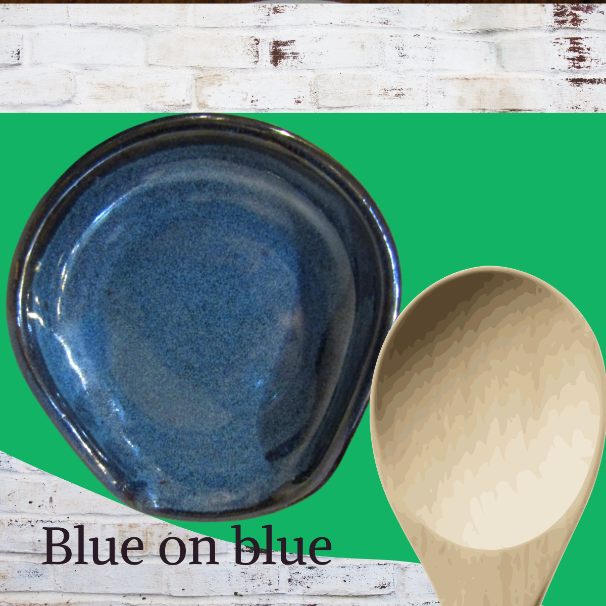 Pottery spoon rest for the stove and utensils. Ceramic tray for stove or countertop