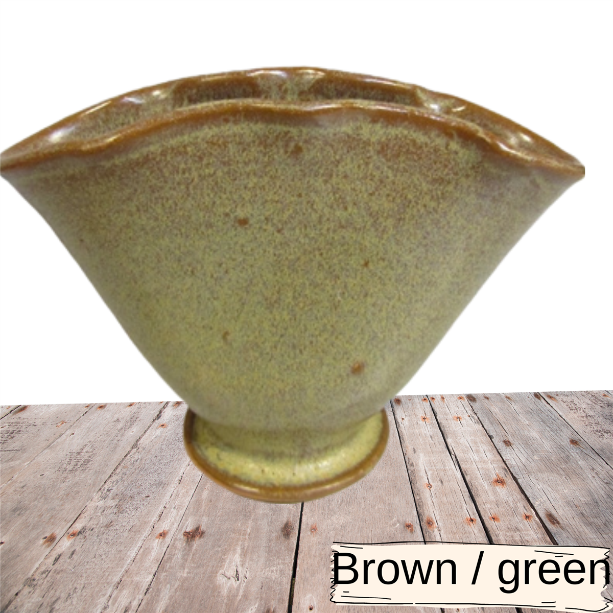 Scour scrubby pad holder for sink area. Pottery vase comes with a Euroscrubby
