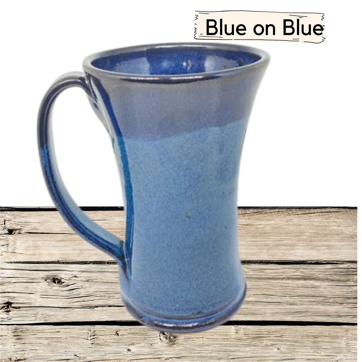 Coffee mug 12 ounces pottery with handle