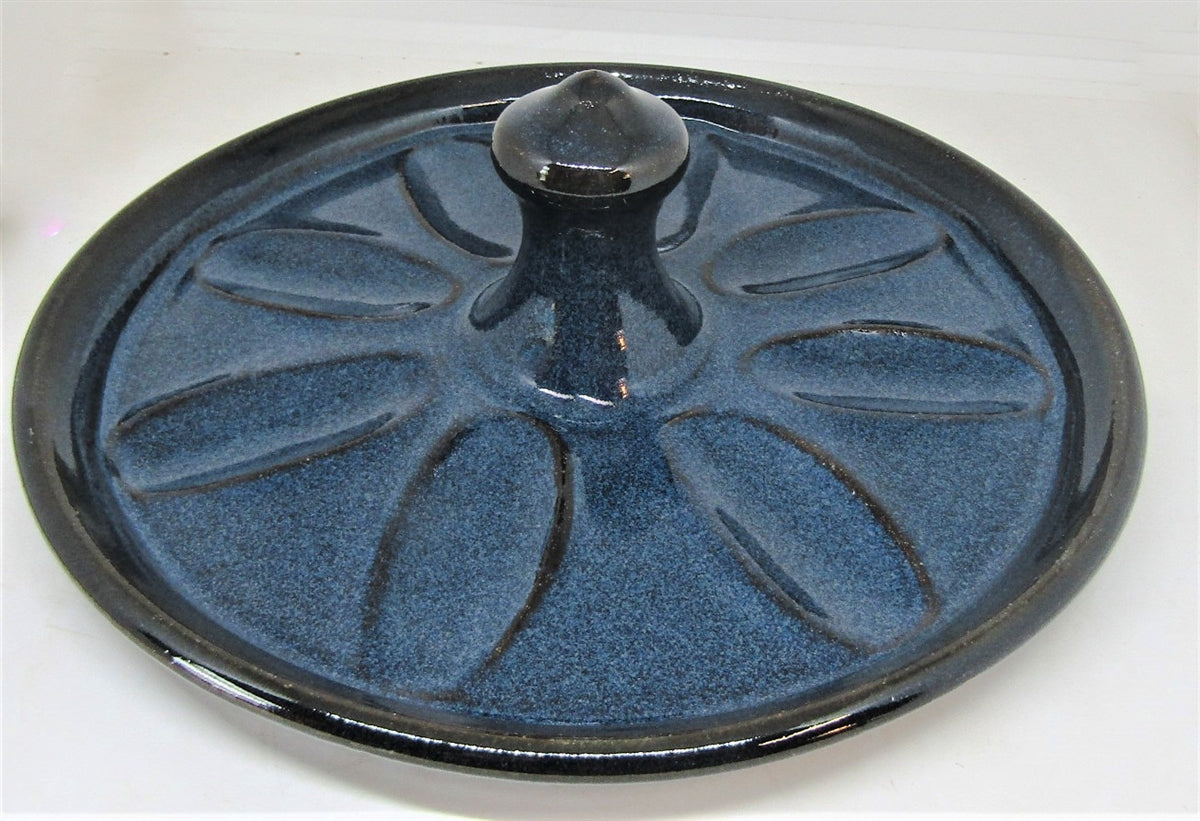 Deviled egg dish pottery handmade tray for appetizers