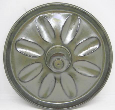 Deviled egg dish pottery handmade tray for appetizers