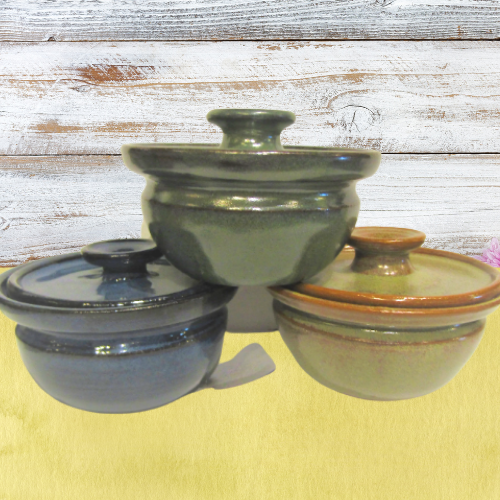 Microwave Egg Cooker and vegetable steamer handmade pottery. Ceramic cooker