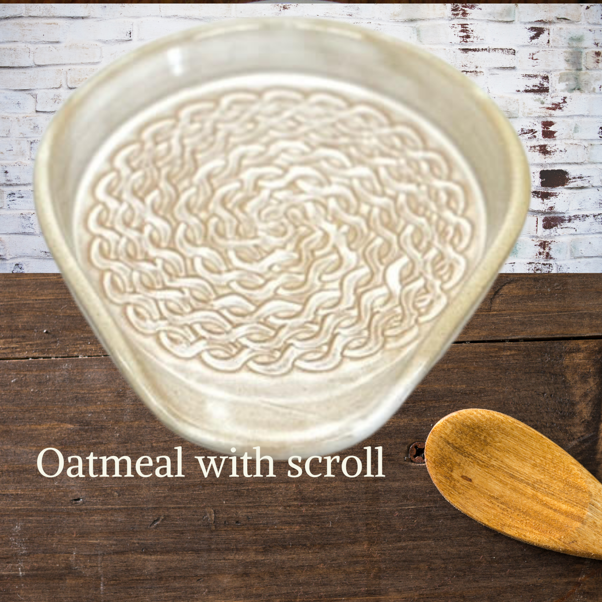 Spoon rest for stove with scroll design pottery for ladles spatulas by the oven ceramic